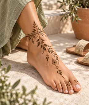 Henna House bridal henna detail